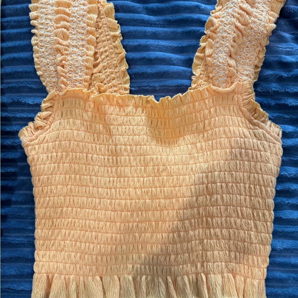 Urban Outfitters Peach Smocked Camisole